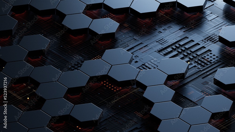 Aufkleber circuit board,abstract network technology background,3d rendering,conceptual image.