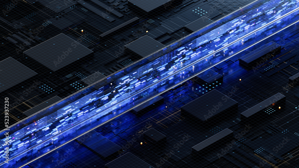 Poster circuit board,abstract network technology background,3d rendering,conceptual image.