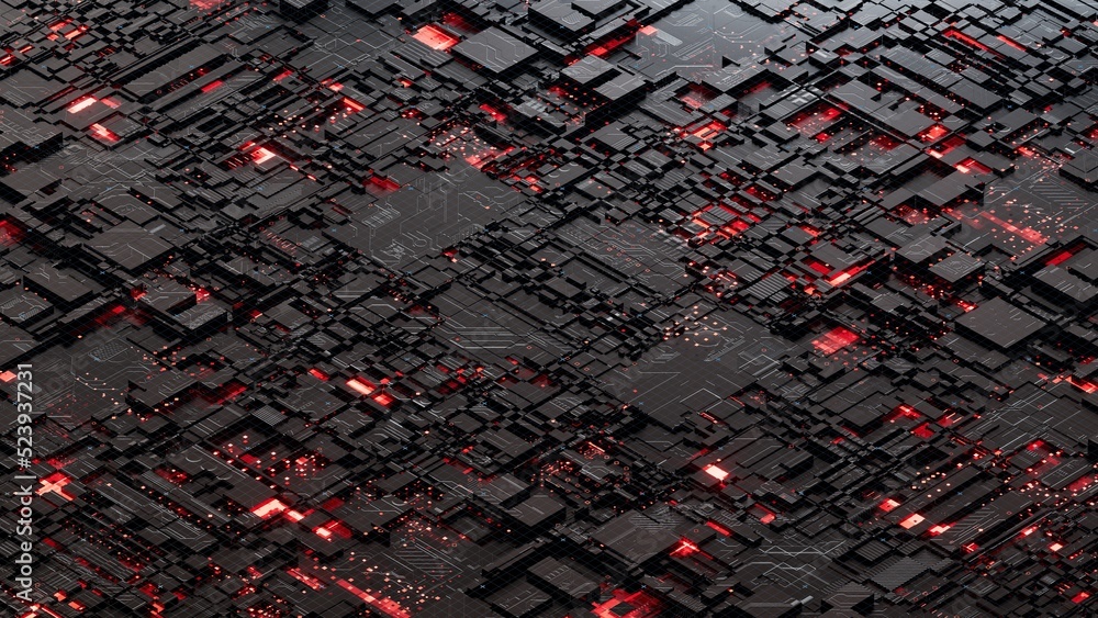 Poster circuit board,abstract network technology background,3d rendering,conceptual image.