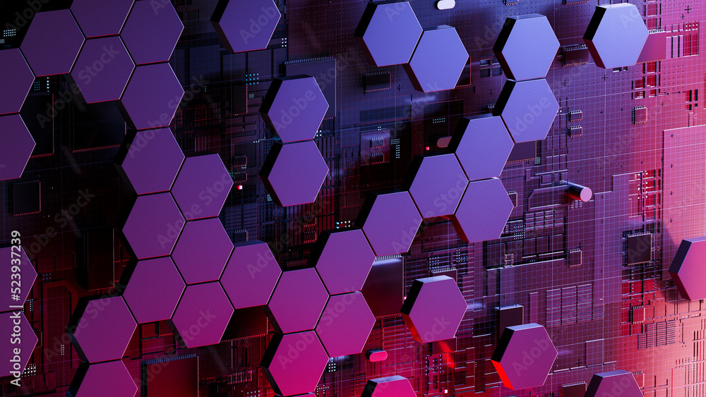 Poster circuit board,abstract network technology background,3d rendering,conceptual image.