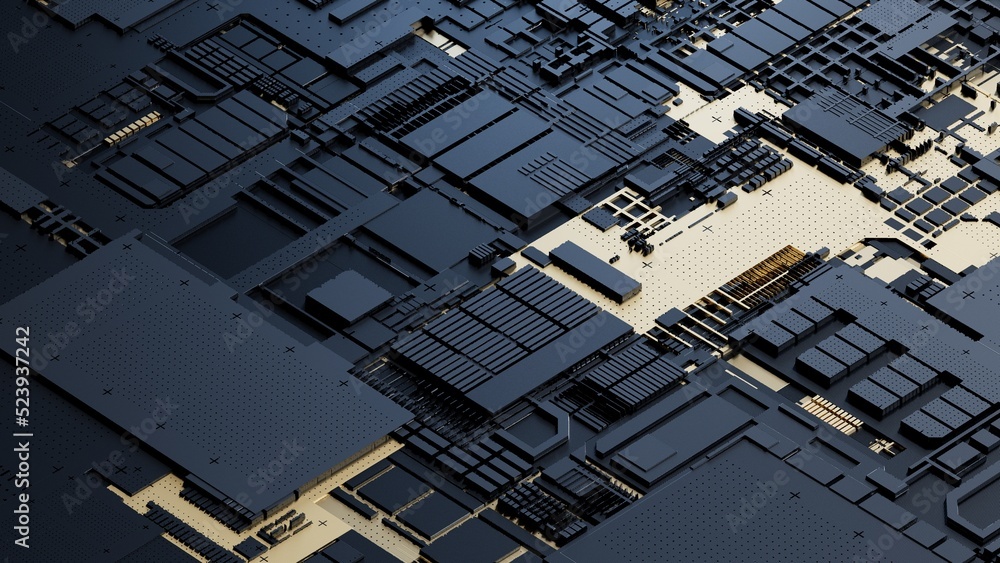 Poster circuit board,abstract network technology background,3d rendering,conceptual image.