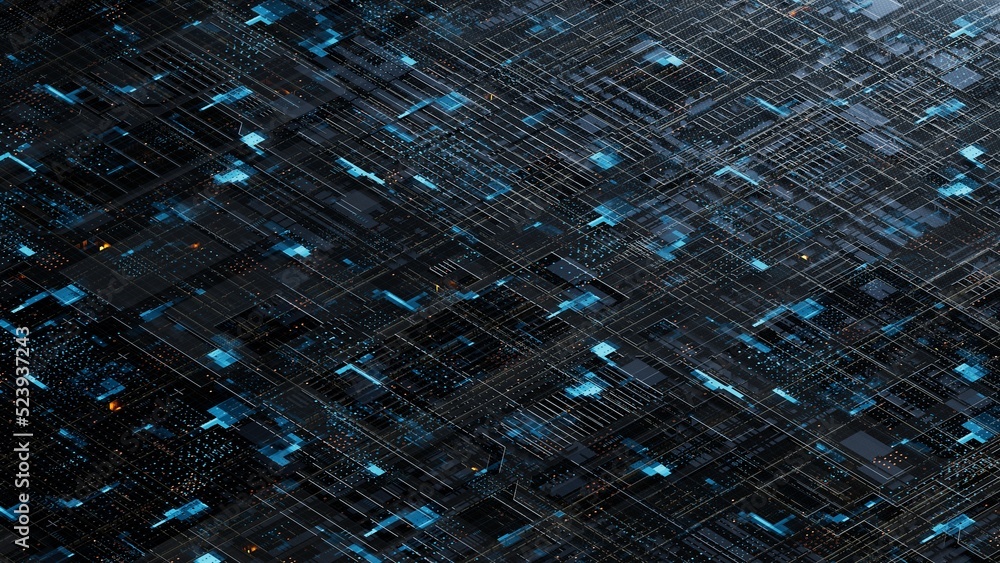 Poster circuit board,abstract network technology background,3d rendering,conceptual image.