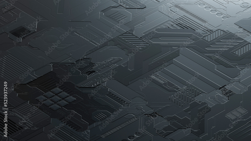 Aufkleber circuit board,abstract network technology background,3d rendering,conceptual image.