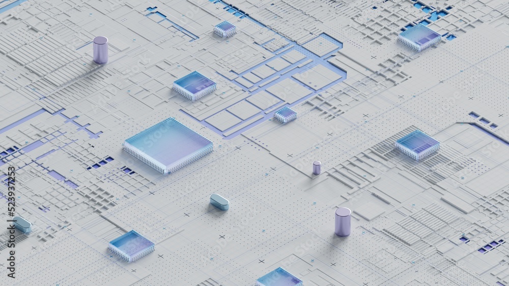 Poster circuit board,abstract network technology background,3d rendering,conceptual image.