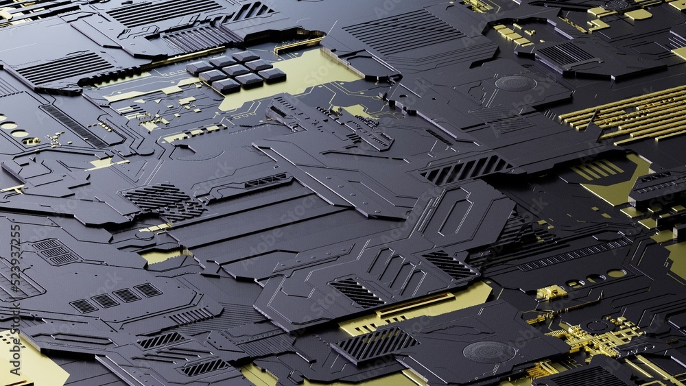 Poster circuit board,abstract network technology background,3d rendering,conceptual image.