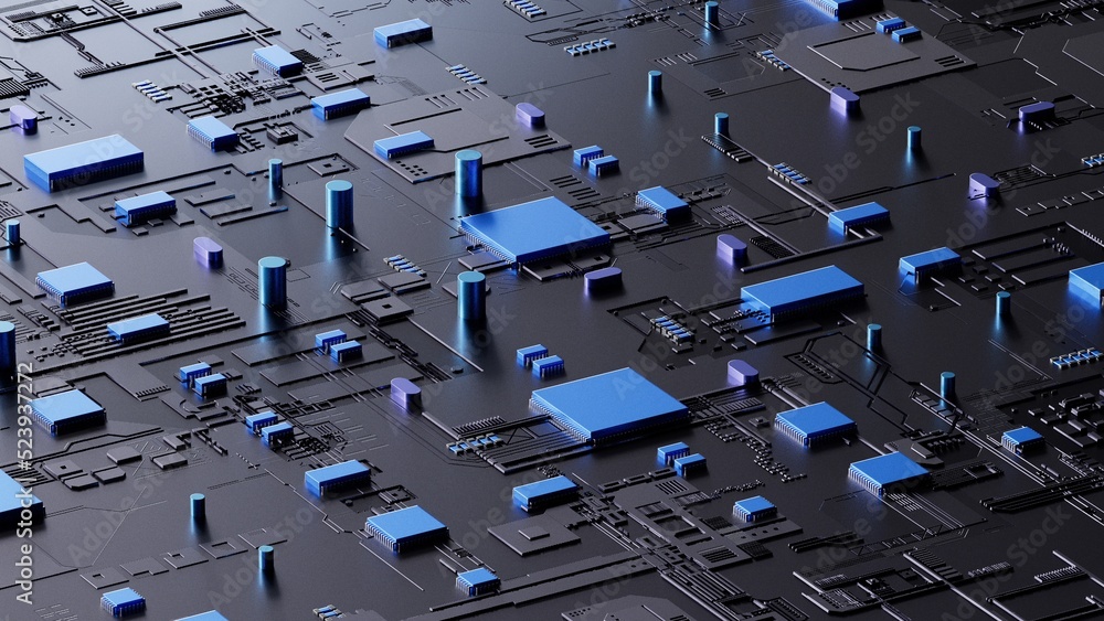 Poster circuit board,abstract network technology background,3d rendering,conceptual image.