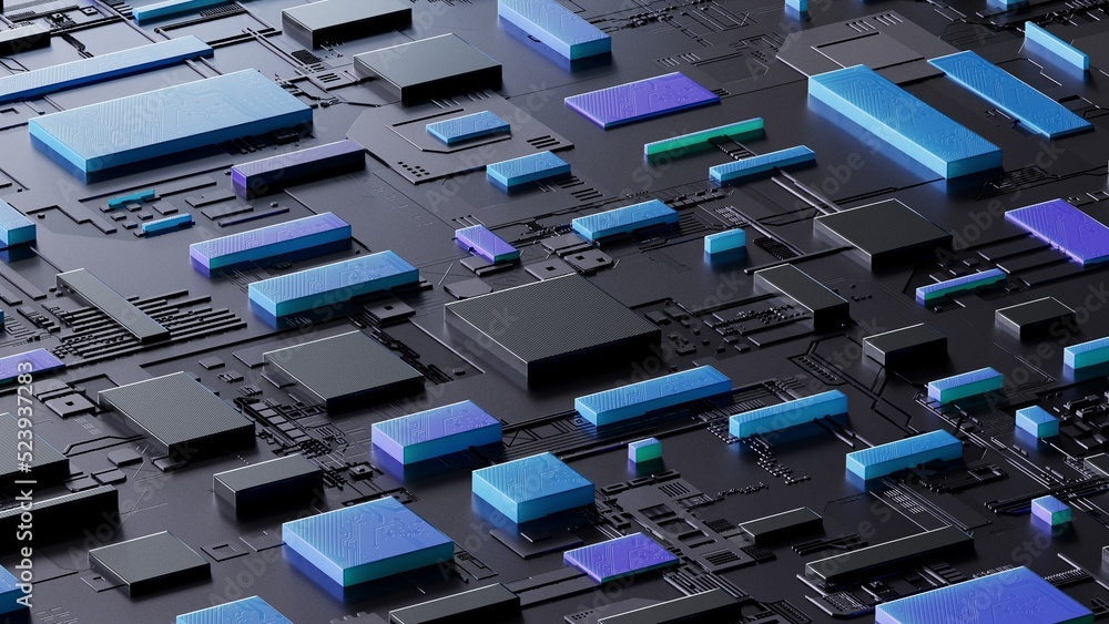 Poster circuit board,abstract network technology background,3d rendering,conceptual image.