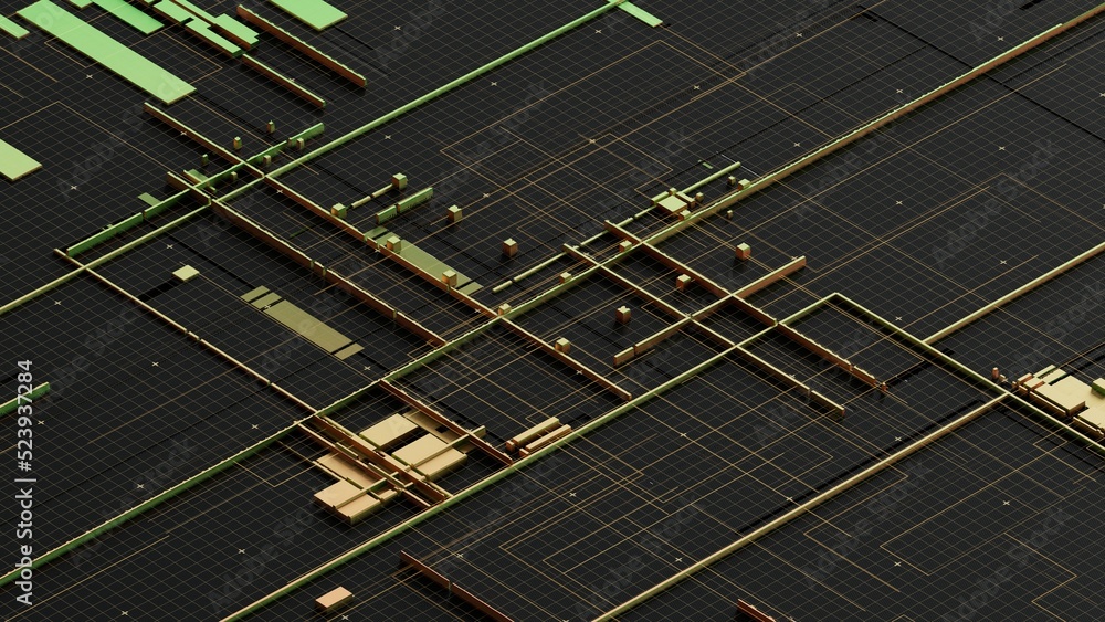 Poster circuit board,abstract network technology background,3d rendering,conceptual image.