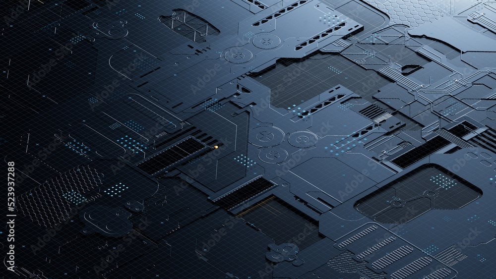 Aufkleber circuit board,abstract network technology background,3d rendering,conceptual image.
