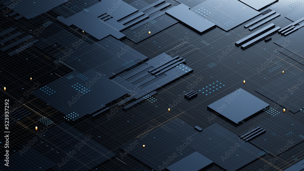 Poster circuit board,abstract network technology background,3d rendering,conceptual image.