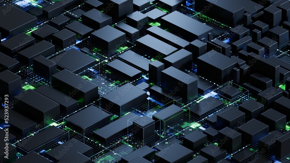 Poster circuit board,abstract network technology background,3d rendering,conceptual image.