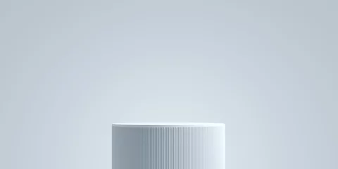 Fotobehang Minimal background. podium and white background for product presentation. 3d rendering illustration. © allme3d