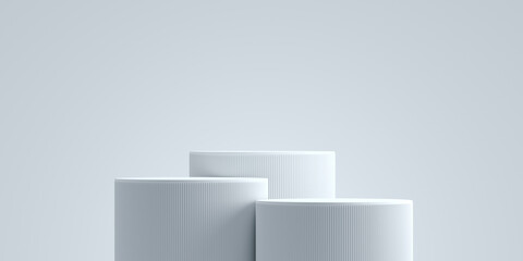 Minimal background. podium and white background for product presentation. 3d rendering illustration.