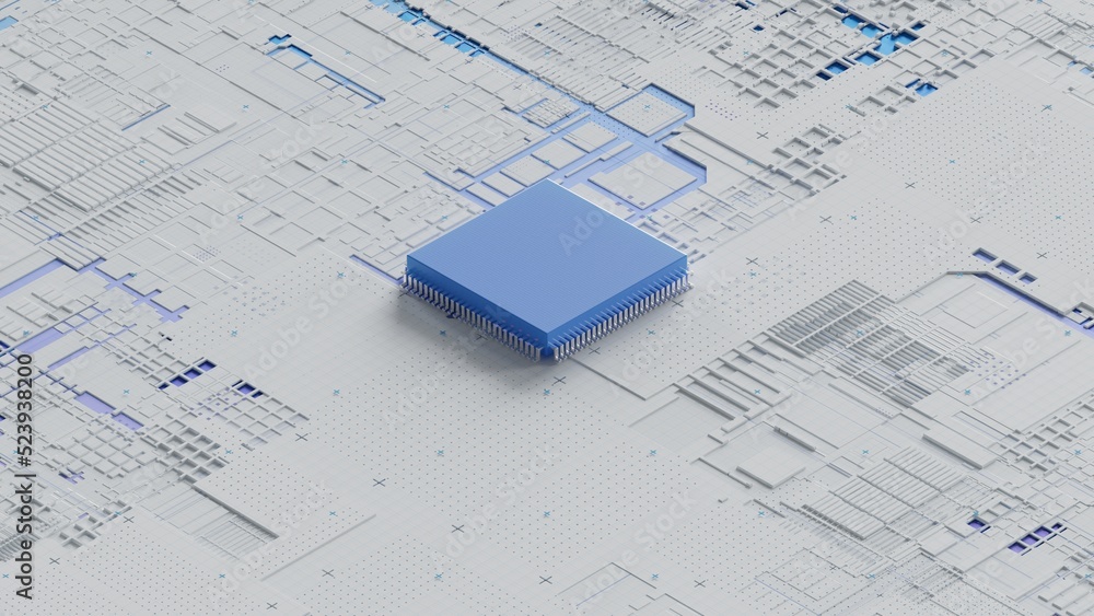 Aufkleber central computer processors cpu concept. 3d rendering,conceptual image.3d background