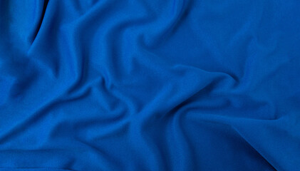 elegant abstract background of blue silky textile