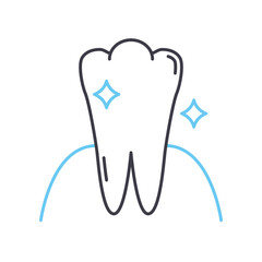 premolar line icon, outline symbol, vector illustration, concept sign