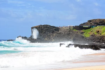 Fototapeten Popular Halona Blow Hole near Sandy Beach just past Hanauma Bay on Oahu Island in Hawaii.  © Ryan Tishken