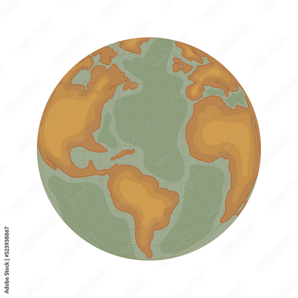 Wall mural globe map icon