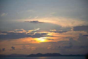 大村湾の夕焼け