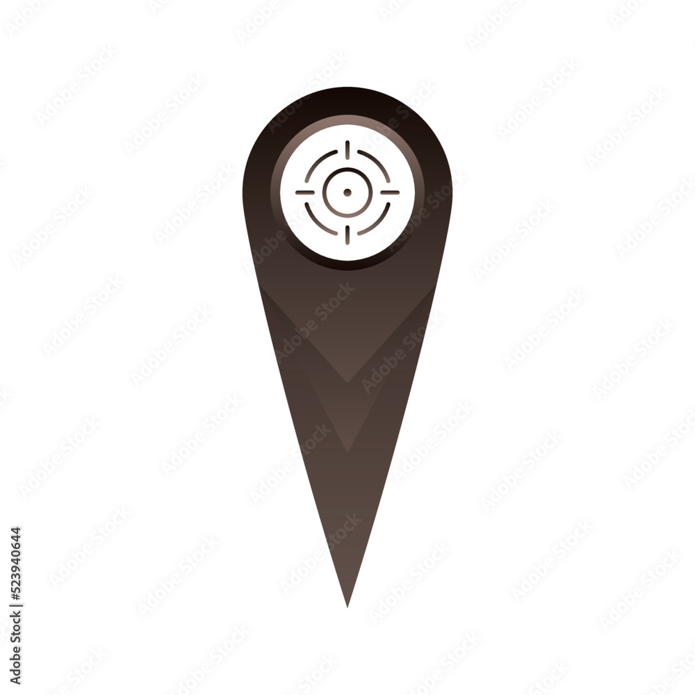 Poster target location logo gradient design template icon element