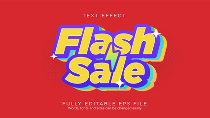 Fototapeta na wymiar Flash Sale Text Effect Font Type