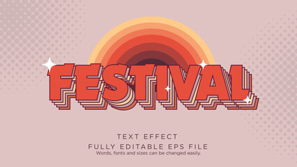 Old Vintage Retro Festival Text Effect Font Type