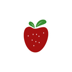 strawberry vector isolated on white background
