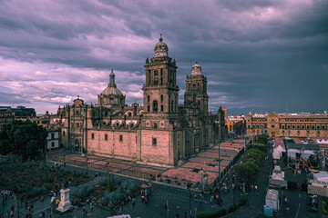 Mexico City Metropolitan Cathedral, view from above, Mexico