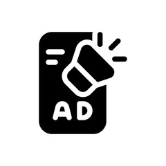 advertising glyph icon