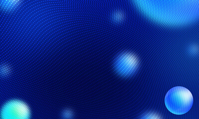  Blue curvilinear sphere has a neat background


