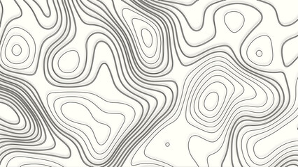Fototapeta premium White wave paper curved reliefs abstract background, Abstract topographic contours map background. Geographic mountain relief. Abstract lines background. Contour maps. Business concept.