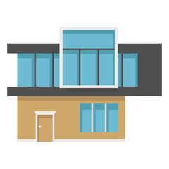 A modern house or home. Modern building and architecture.