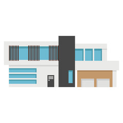 A modern house or home. Modern building and architecture.