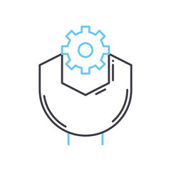 maintenance line icon, outline symbol, vector illustration, concept sign