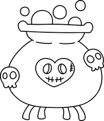 Halloween Cauldron Illustration. Halloween decorations