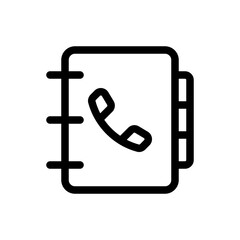 Obraz premium phone book line icon