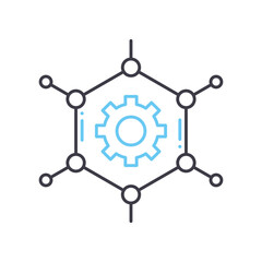 framework line icon, outline symbol, vector illustration, concept sign