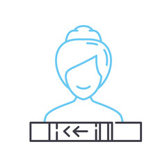 pregnancy test line icon, outline symbol, vector illustration, concept sign