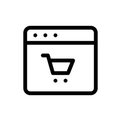 shopping online line icon