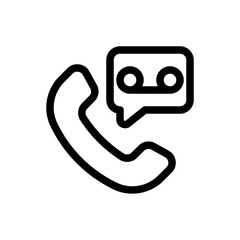 voicemail line icon - obrazy, fototapety, plakaty