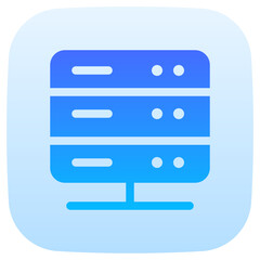 Fototapeta premium server flat gradient icon