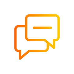 Fototapeta premium chat bubbles gradient icon