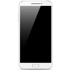 Modern white smartphone