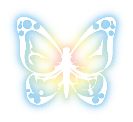 Collection of butterfly neon