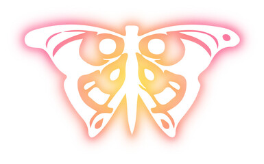 Collection of butterfly neon