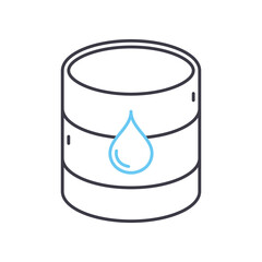 oil line icon, outline symbol, vector illustration, concept sign