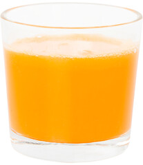 Orange juice in glass.