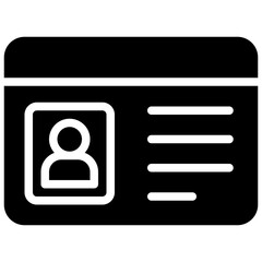 id card glyph icon