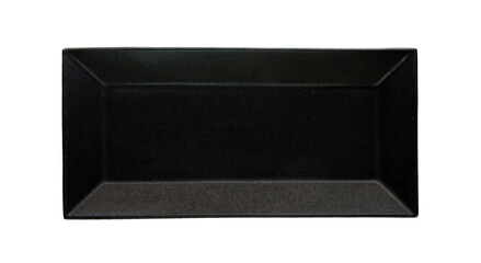 Empty porcelain, top view ceramic plate on transparent background png file