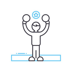 juggling line icon, outline symbol, vector illustration, concept sign